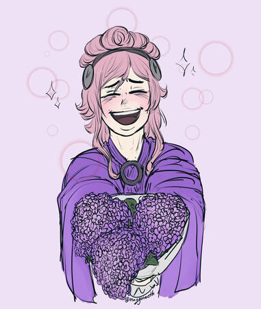 Colored sketch halfbody example